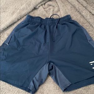Gym shark men’s navy athletic shorts
